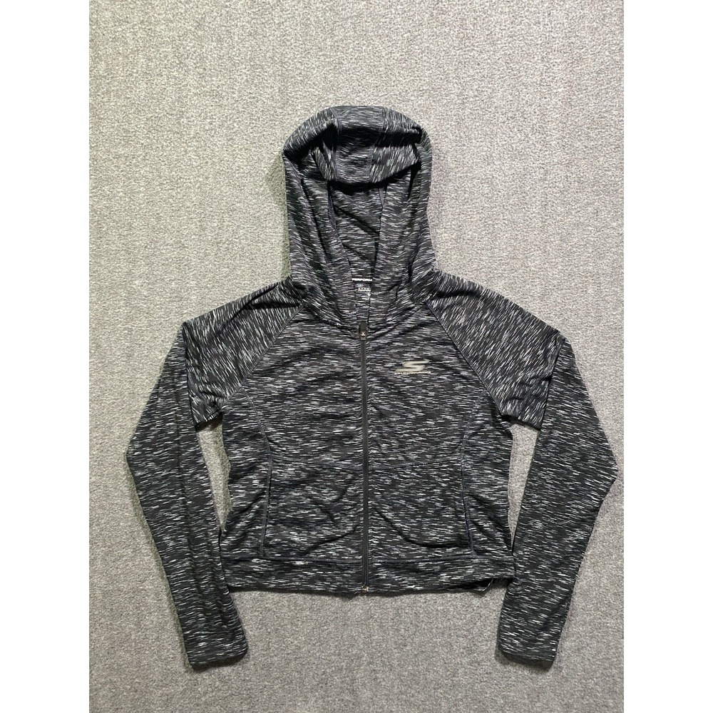 Womens Skechers Sport Gray Hooded Jacket Size M